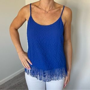 Lilly Pulitzer Tank Top with Fringe in Cobalt Blue!💙